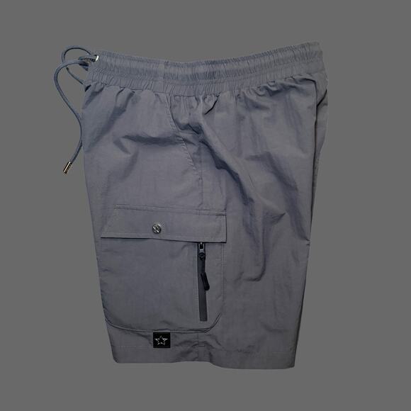 Pythia Tech Cargo Dark Gray Charcoal Mens Shorts Size M EUC - Picture 7 of 9